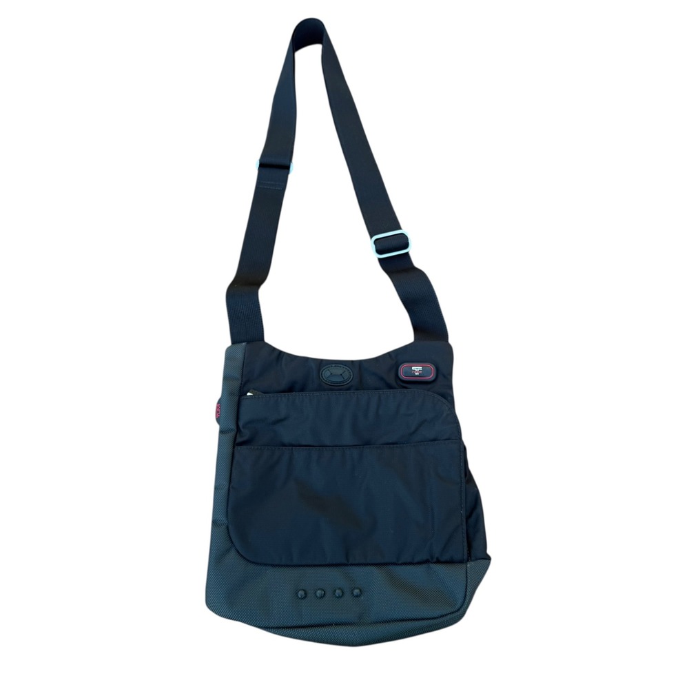 TUMI Crossbody Bag Black Nylon Adjustable‎ Strap Multiple Pockets